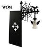 Indoor Hanging Lantern Halloween Library Lantern, Gothic Decorative Bookshelf Lamp, Vintage LED Style Accent Book Nook Light for Bookworms,