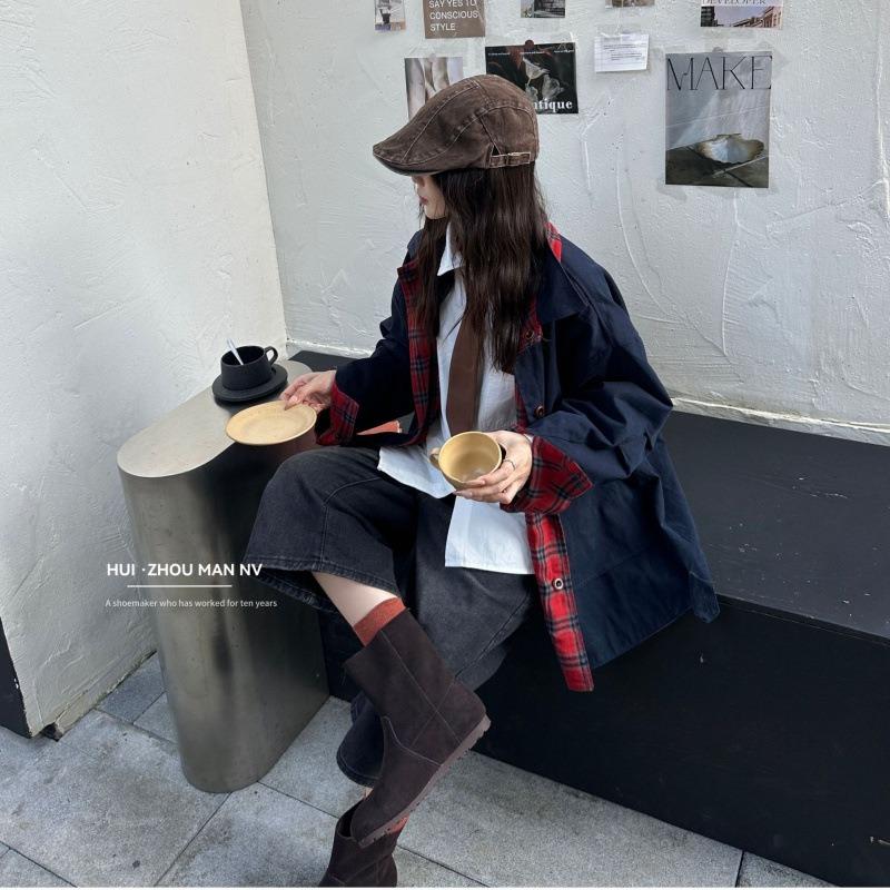 The first layer of cowhide~ genuine leather retro matte round-headed short boots women's soft-soled boots two wear flat-bottomed Martin boots