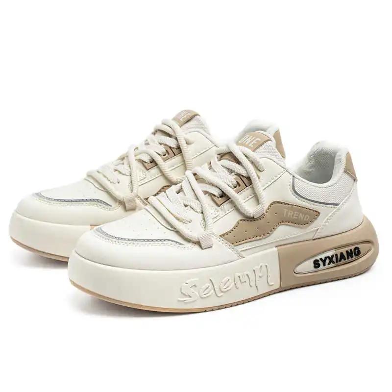 Fashion With Lacing Synthetic Leather Hightops Sneakers Men Summer Boots Man Breathable Running Shoes Man Sport Athlete Excercise