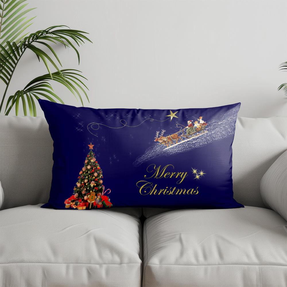 Home Decor Snowflake Pattern Rectangular Pillow Suitable For Sofa Bedroom Car Pillow Cover Cushion Rectangular Back Cushion