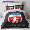 Olympique Lyonnais Pattern Bedding Set Quilt Cover Pillowcase Home Decor Gift (1 * duvet cover + 2 * pillowcase, without core)