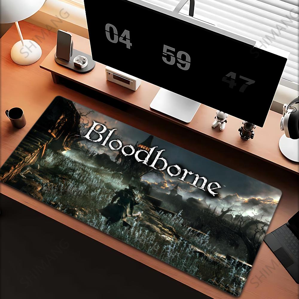Spiel Bloodborne Großes PC-Mauspad Gamer XXL Desktop-Dekoration Computer Großes Gaming-Mauspad xmm Tisch Schreibtischmatte Teppich