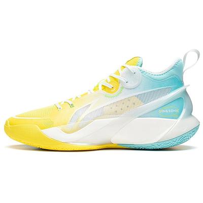 Li Ning Sonic 10 Buty do koszykówki Męskie trampki Żółto-niebieskie ABAS069-8