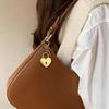 Practical Oversized Heart Lock Bag Charm With Star Clasp Stylish Bag Pendant Key Holder For Women Fashion Accessory