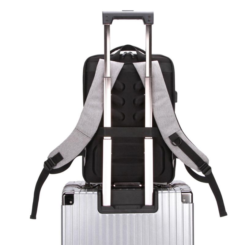Men'S Casual Hard Shell Backpack Anti-Theft Backpack High Capacity Travel Usb Charging Bag Fasion Business Computer Bag For Male