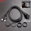 JCD Car Dashboard Installation Extension Cable USB2.0/3.0 Male to Female Socket Panel Single Dual Port Waterproof Line Adapter