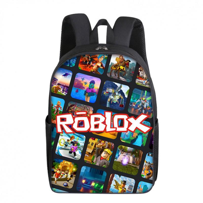 Roblox Kinderschoolrugzak Jongens Meisjes Lichtgewicht Oxford Stof Dubbele Riem Tas Met Luchtgevulde Riemen