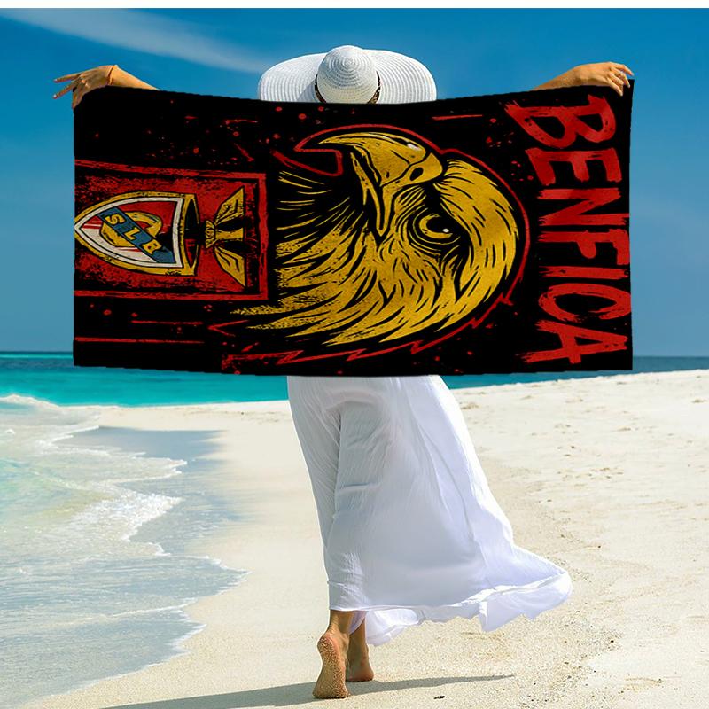 Ultra-Soft Beach Towel with Benfica Theme,Ideal for Pool - Camping, Diving - Perfect Travel Essential, Vibrant Beach Towel.