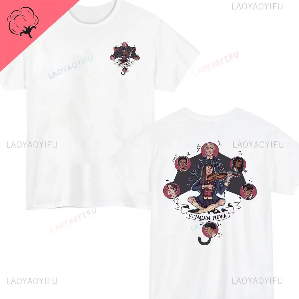 Retro The Umbrella Academy Double Sided Printed Cotton Tshirt Leisure Classic TShirts NoveltyShirt Loose Unique Tops