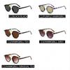 Retro Round Sunglasses Women Fashion Small Oval Sun Glasses for Female Vintage Shades Driving Rivet Tortoiseshell Eyeglasses
