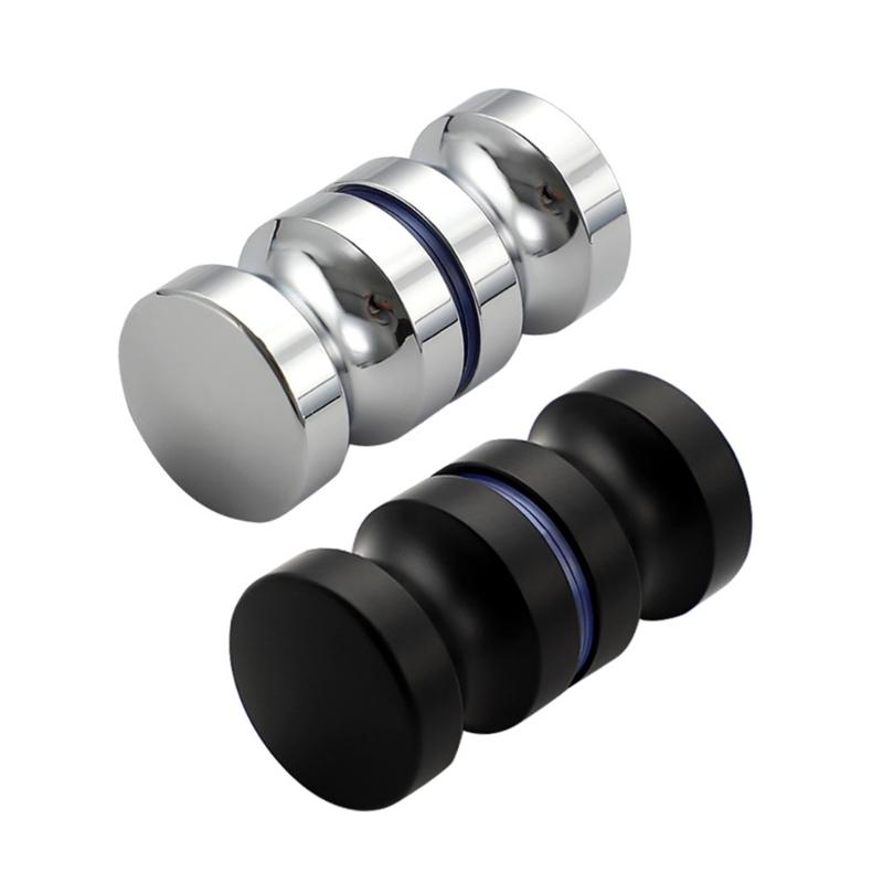 Pack of 2 Stylish Contemporary Glass Door Handles Aluminum Alloy Materials Bathroom Accessory for Wet Environment