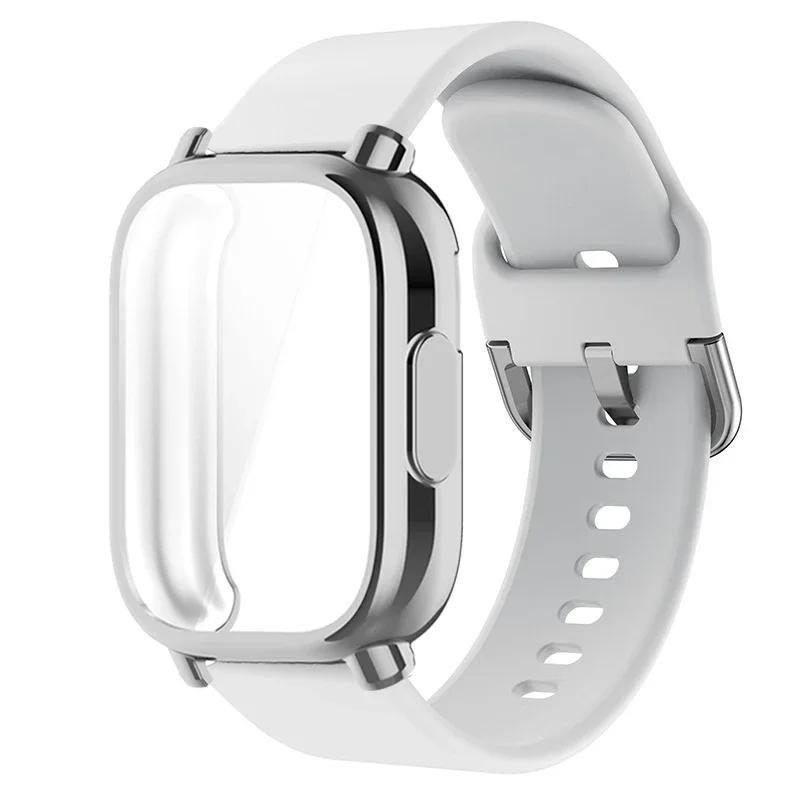 22mm Silicone Strap With Case For Xiaomi Redmi Watch 5 Active Lite Smart Watch Wrist Band TPU Case For Redmi Watch 5 Active Lite