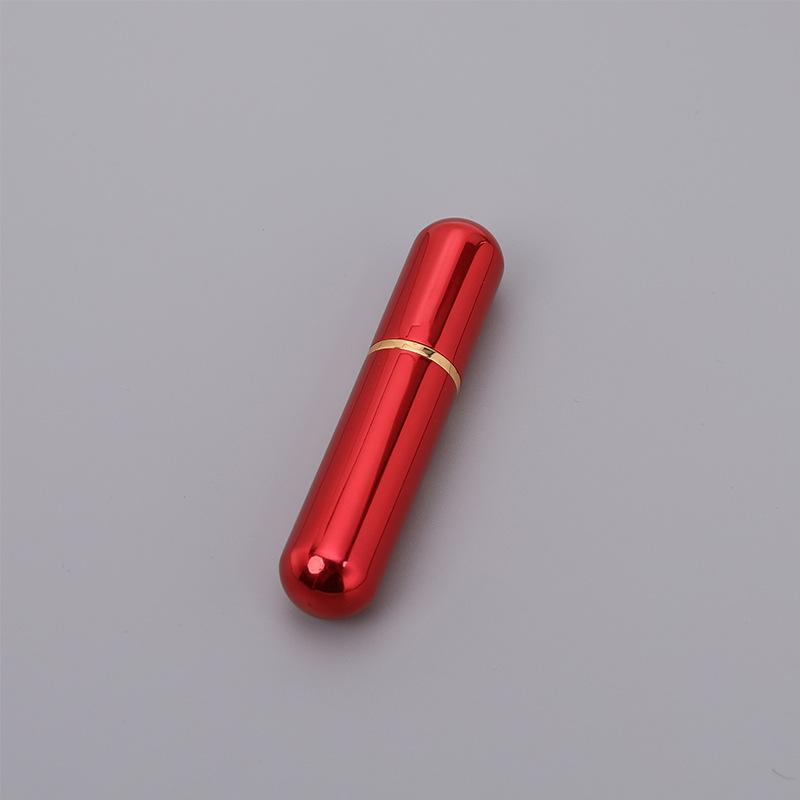 

New Hot Refillable Nasal Inhaler for Perfume Essential Oils 5ml Premium Colored Aluminum Aromatherapy with White Cotton Wicks червоний