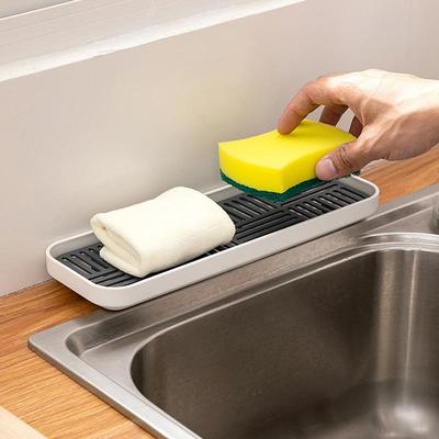 Waschbecken Seife Rack Küche Lagerung Tabletts Home Organizer Schwamm Halter Tasse Geschirr Ablauf Tablett Geschirr Waschen Wäscher