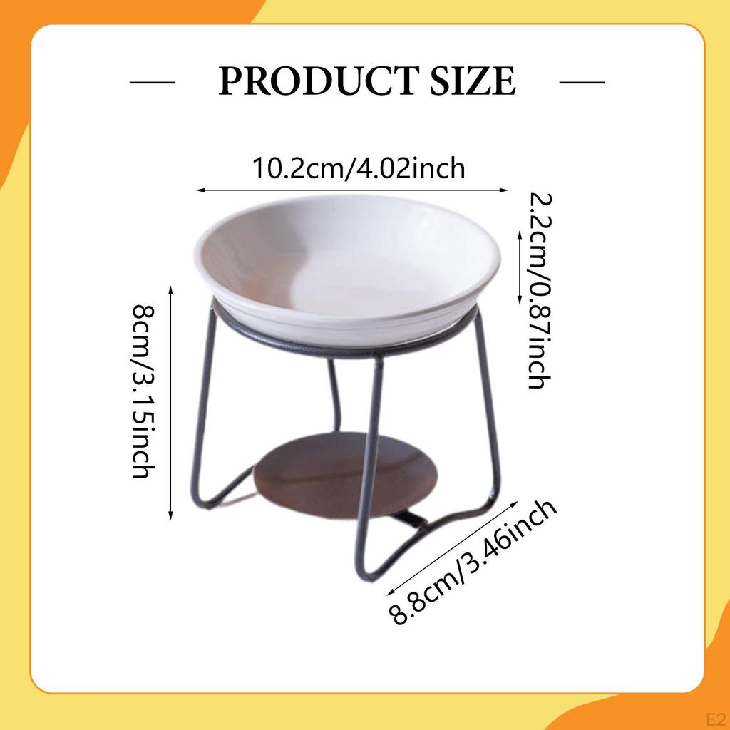 Keramisk oljebrännare Doftande Dekorativ Bärbar Järnram Smält för Hem SPA Meditation Kontor