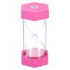 PATIKIL 25-Minuten-Sanduhr, Sechseckige Kleine Sanduhr mit Kunststoffabdeckung, Countdown, Sand, Glas, Spiel, Küche, Partygeschenke, DIY-Dekoration, Rosa
