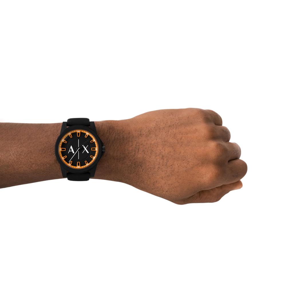 Armani Exchange Black Nylon AX2536 Men's Three-Hand Watch,