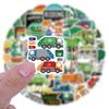 60 Waterproof Cartoon Garbage Truck Stickers for Decor, Stationery, and Devices