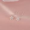 Yanyu Exquisite Snowflake Threader Earrings Women Design Niche Fashion Versatile Ear Rings Elegant Ear Jewelry Stylish Daily