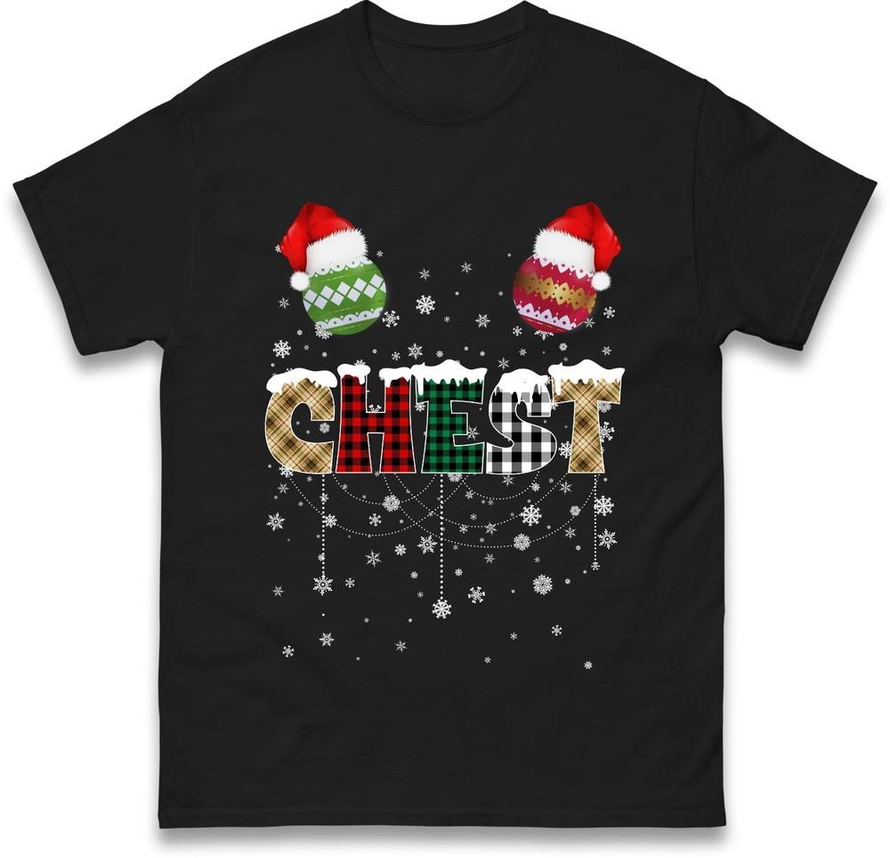 Chest And Nuts Couples Christmas T Shirt Funny Xmas Shirt Matching Xmas Apparel S