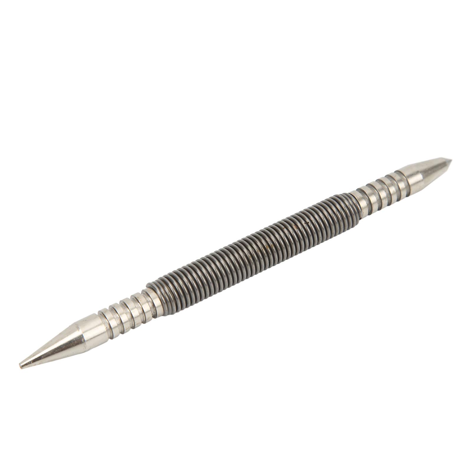 

Dual Head Center Punch Spring Design High Hardness Carbon Steel Compact Hammerless Center Punch for Wood Metal Glass