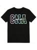 Cna Varsity Letter Print Short Sleeve T Shirt For Nurse Appreciation Week Funny Graphic Tees Perfect Gift Idea