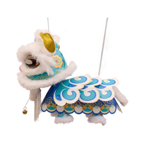 Handmade Lion Lantern Material Pack with Movable Head And Limbs DIY Lion Dance Lantern Kit Glowing Chinese Style Mid-Autumn Festival