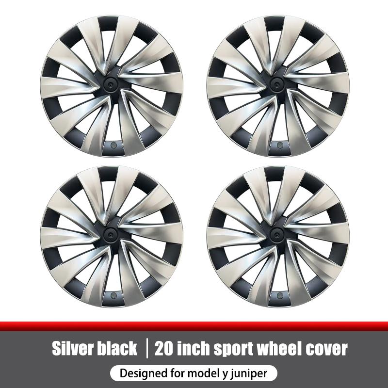 4 Copricerchi per Tesla Model Y Juniper Cerchi da 20 Pollici Copricerchio Sostituzione Performance Cerchi Helix 2.0 Copriruota Completo 2025