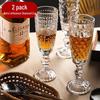 Retro Diamond Embossed Wine Glasses
