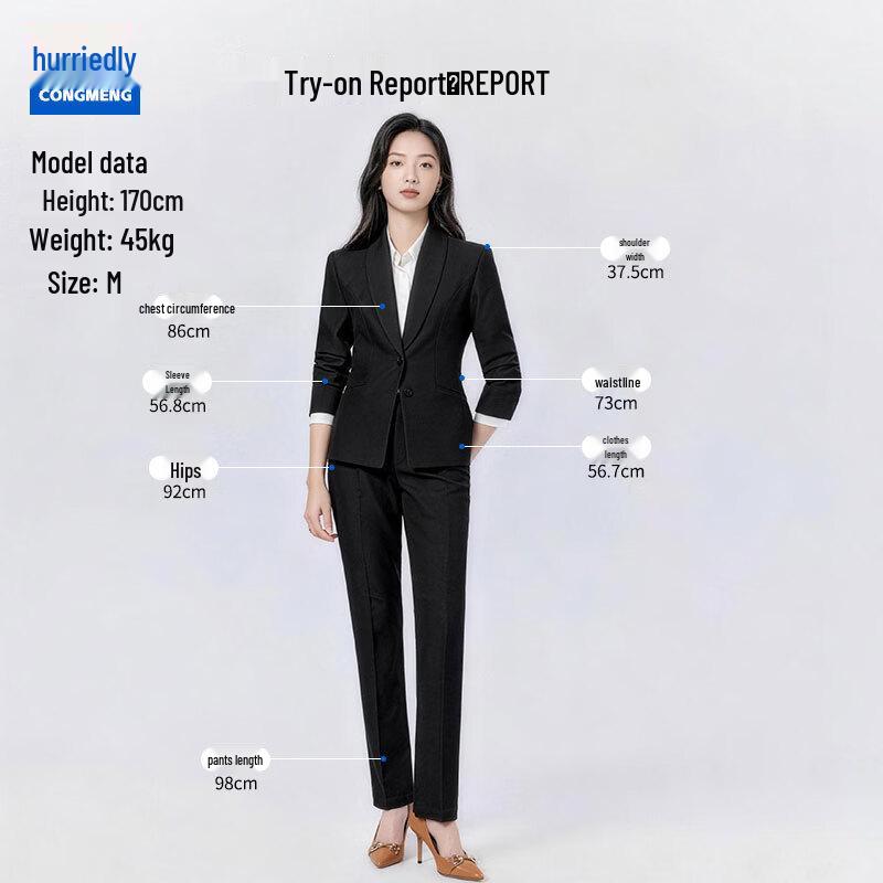 Congmeng Women's Professional Blazer and Trousers