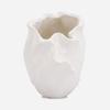 White Beauty ceramic vase in the shape of a flower petal