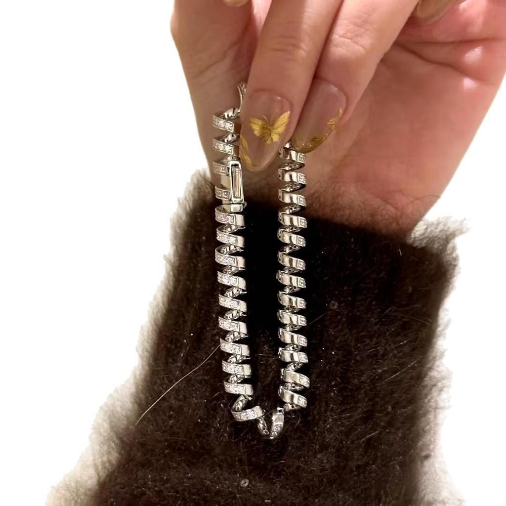 Xiaohongshu Wei Xue Style Diamond Luxury Cord Bracelet