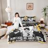 Retro Riot Grrrl Punk Poster Yellow King Size Duvet Cover, Wrinkle-Free Duvet Cover for Daily Use, Machine Washable Duvet Cover Set