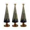 1/3Pcs Christmas Tree Decor with LED Light Built-in Timer Gradient Xmas Tree Sculptures Festive Home Decor