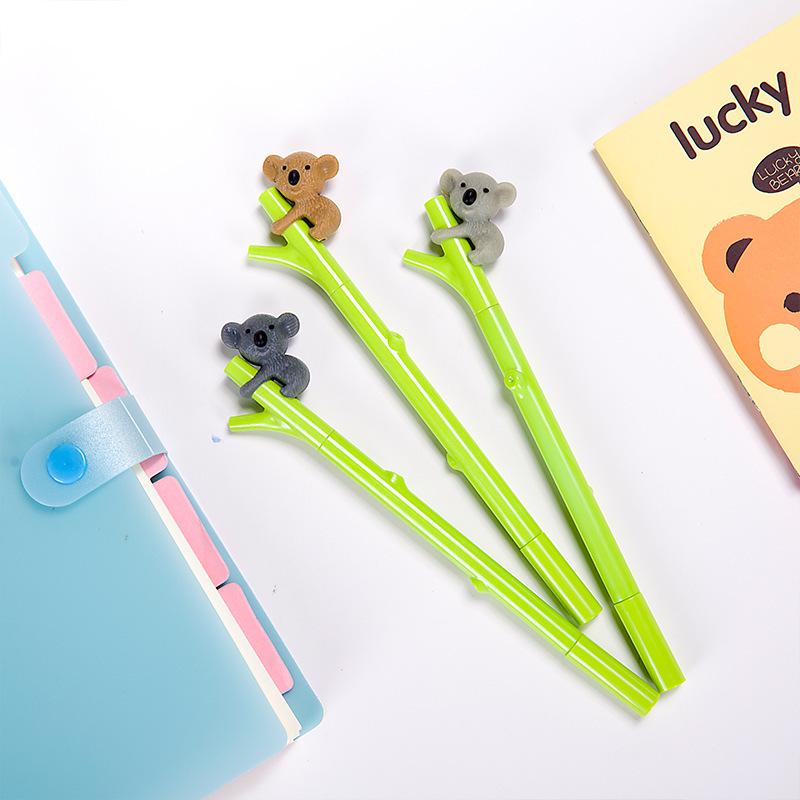 Korean Cute Cartoon Animals Gel Pen - 0.5mm Black Ink Stationery