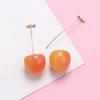 New Eternal Petal Cherry Cherry Earrings, Burgundy Cherry Earrings, Earrings, Cute Fruit Earrings E1809