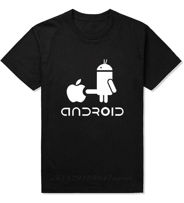 Fashion Unisex T Shirts Android Robot Male tshirt humor logo printed funny t shirt short sleeve Round Neck Ringer Tees