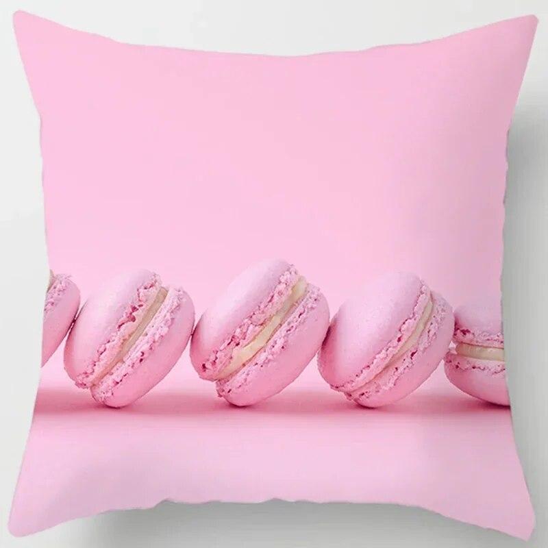 Pink Cute Love Printing Square Pillowcase, Home Decoration, Car Sofa Cushion Cover (45cm * 45cm)
