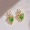 Luxus Kristall Herz Liebe Ohrstecker Für Frauen Mädchen Französisch Ins Vintage 2025 Mode Koreanisch Hochzeit Romantischer Schmuck Geschenke