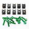 10 Pcs Aluminum Alloy Screw Bolt and U Type Clips with Nut M5 5mm for Motorcycle Scooter ATV Moped