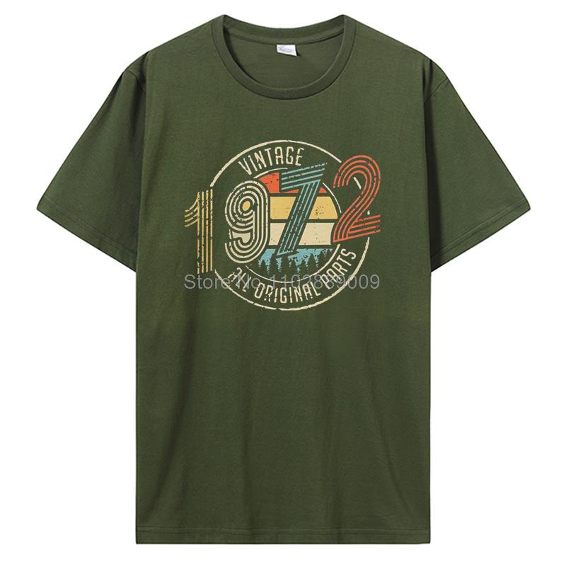 Vintage 1974 1962 1974 1982 All Original Parts Birthday Gifts Men T-Shirt Funny Tees Cotton T Shirt  Harajuku Streetwear