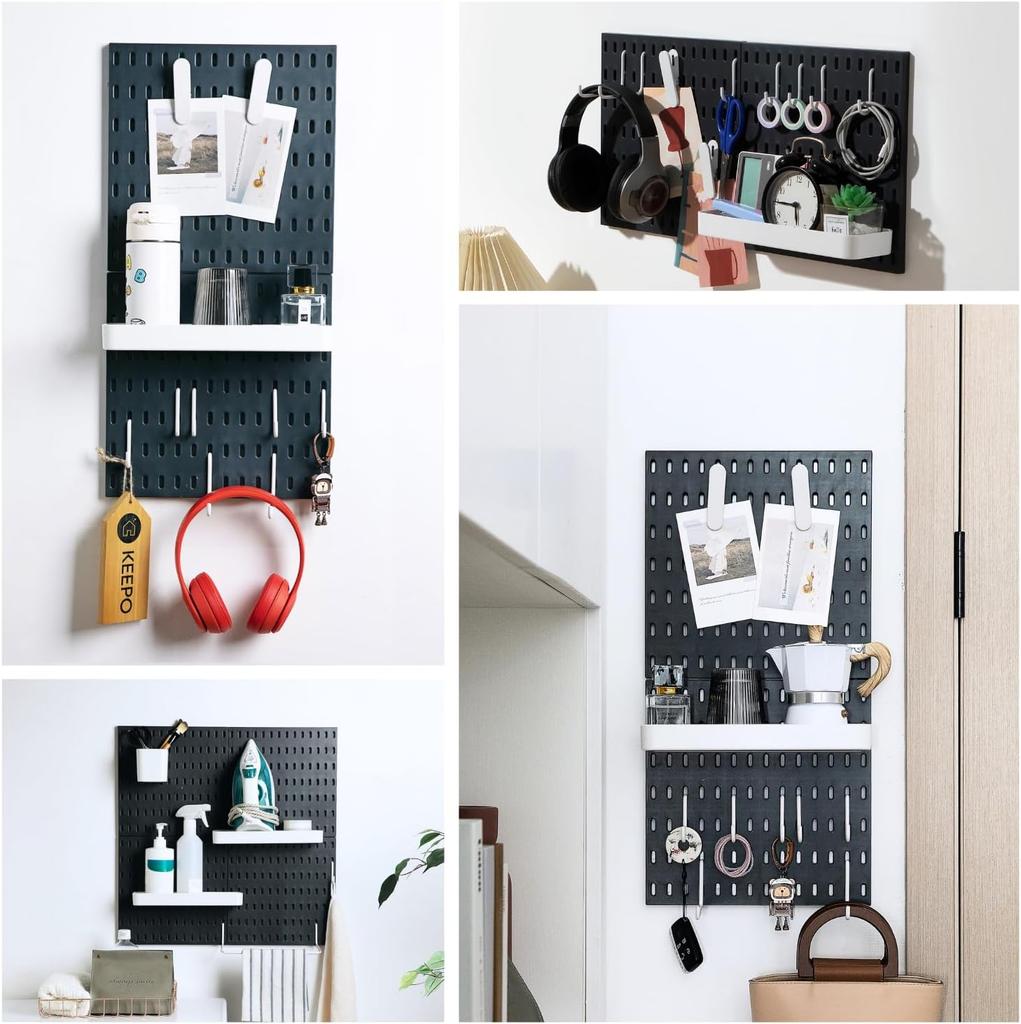 Pegboard Combination Kit, Pegboards and Accessories Modular Hanging for Wall Organizer, Crafts Organization, Ornaments Display, Nursery Storage