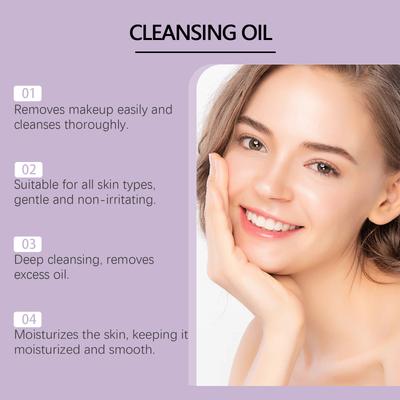 Grape Seed Cleansing Oil Nourish Moisturizing Face Smooth Soothe Dissolve Remove Makeup Not Irritaing Lightweight Cleansing Oil
