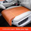 All-Season Luxury Car Leg Rest Pad - Pinhole Ventilated Comfortable Leather Seat Cover with Extended Leg Rest