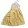 3pcs Coral Velvet Bathroom Supplies Soft Hand Towel Absorbent Cloth Dishcloths Hanging Cloth Kitchen Accessories 30*38cm