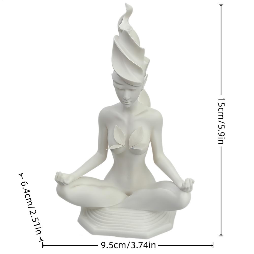 Yoga Figurines Meditation Women Figurine Abstract Yoga Woman Sculpture for Home Shelf Studio Meditation Room Office Living Room