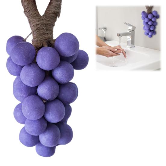 20/40Pcs Handmade Grape Cluster Soap Moisturizing Grape Soap Natural Cold-Process Soap for Face Body with Hanging Rope