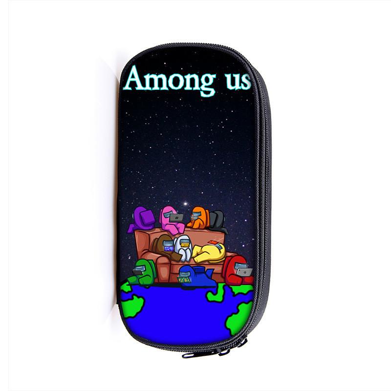 Among Us Space Themed Pencil Case With Polyester Material For Students And Kids