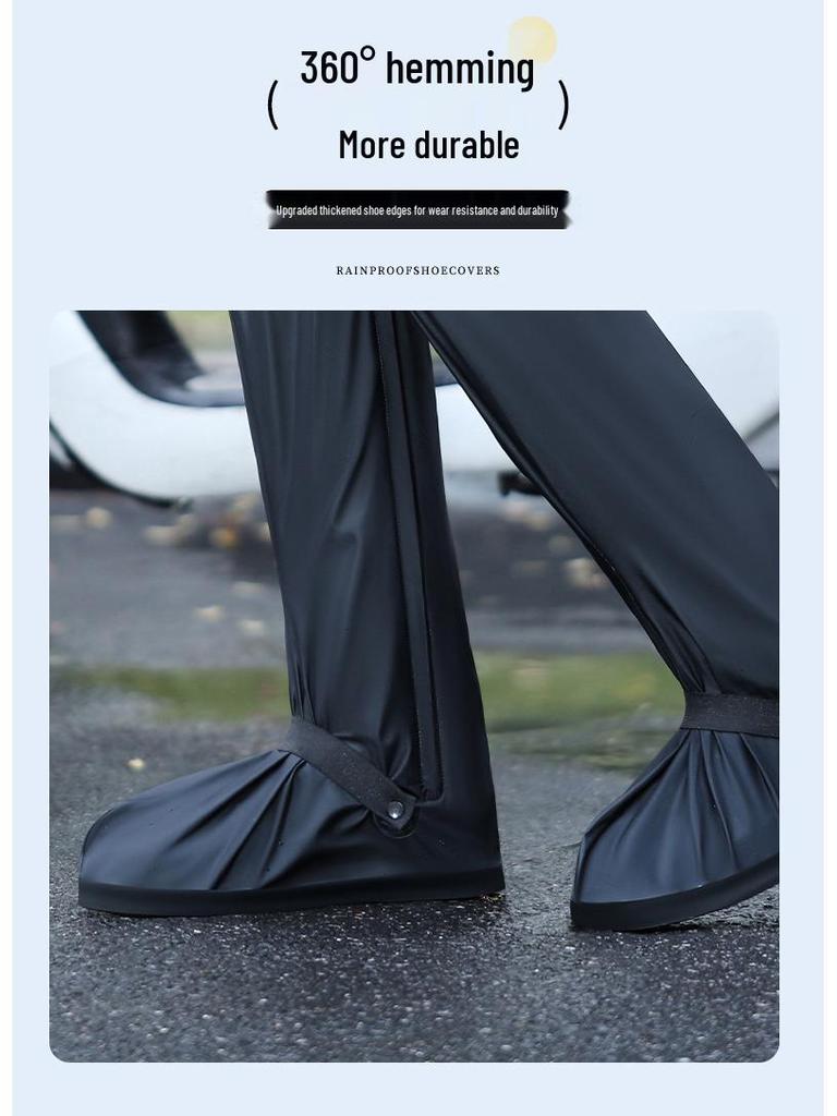 Waterproof Over-the-Knee Cycling Overshoes: Durable, Thick, Anti-Storm Rain Boots