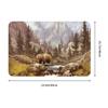 Grizzly Bear Landscape Front Door Mat Anti-Slip Outdoor Quick Dry Forest Spirit Animal Doormat Bedroom Entrance Rug Carpet
